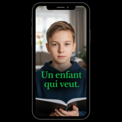 E-book Un enfant qui veut sur téléphone